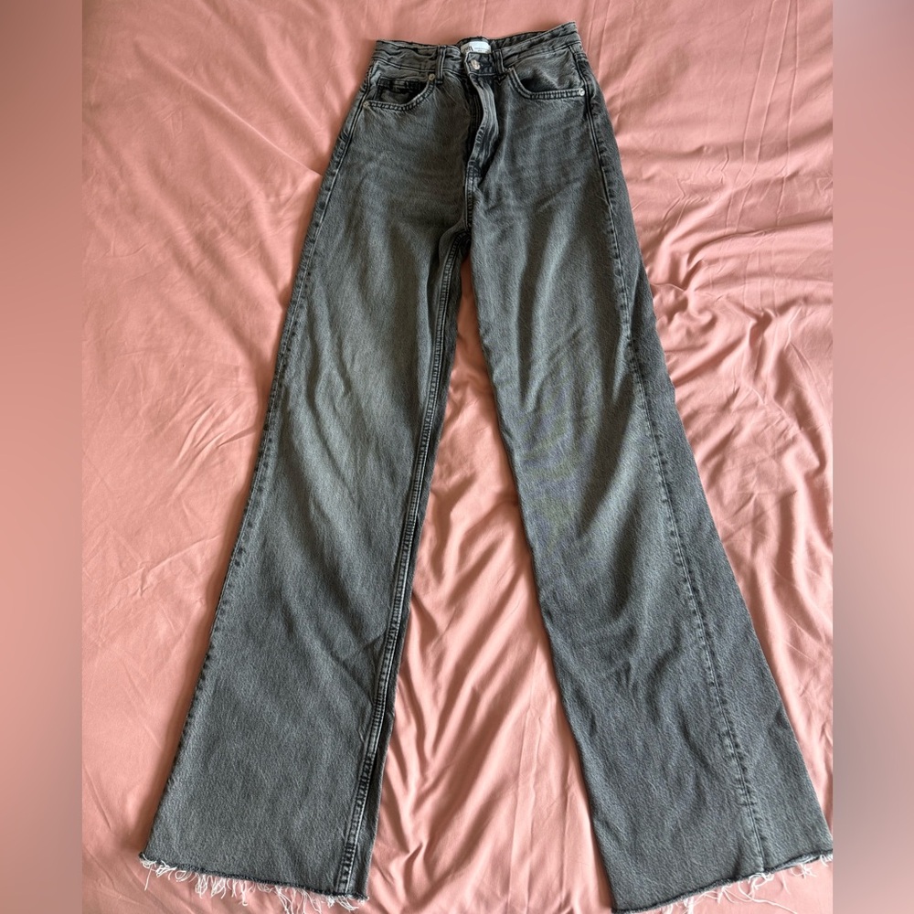 Zara HW Wide Leg Jeans, size 2